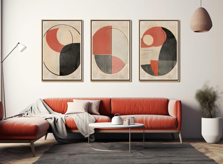 abstract geometric posters framed wall art scaled