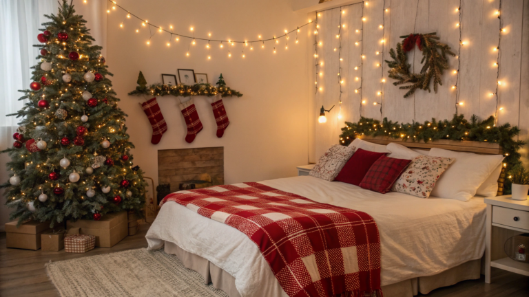 christmas bedroom decor ideas 1