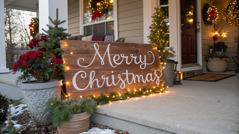 christmas porch sign ideas