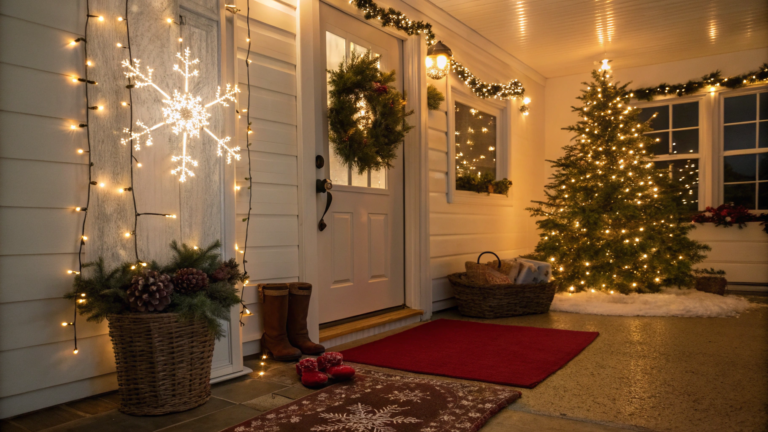 christmas room entryway decor ideas