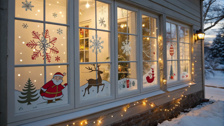 christmas window sticker ideas