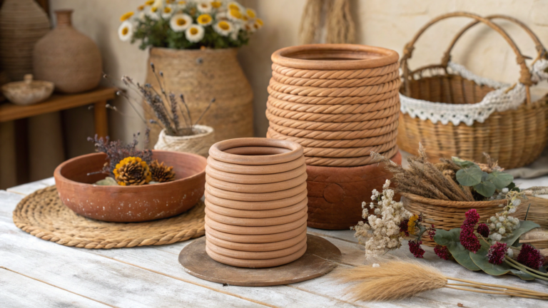 creative coil pots ideas use air dry or oven bake