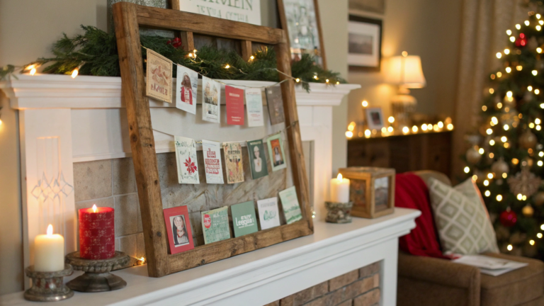 diy christmas card display ideas for home