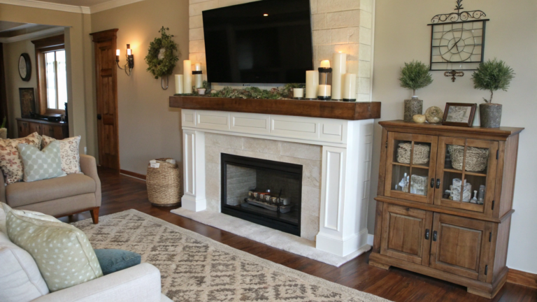 fireplace mantel ideas for a tv friendly setup