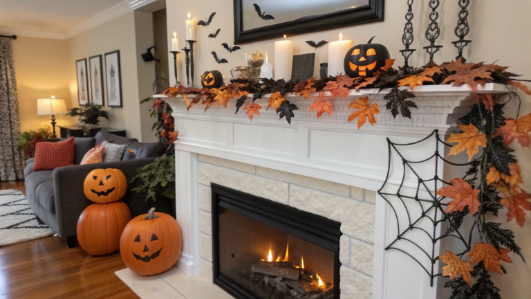 halloween fireplace decor ideas
