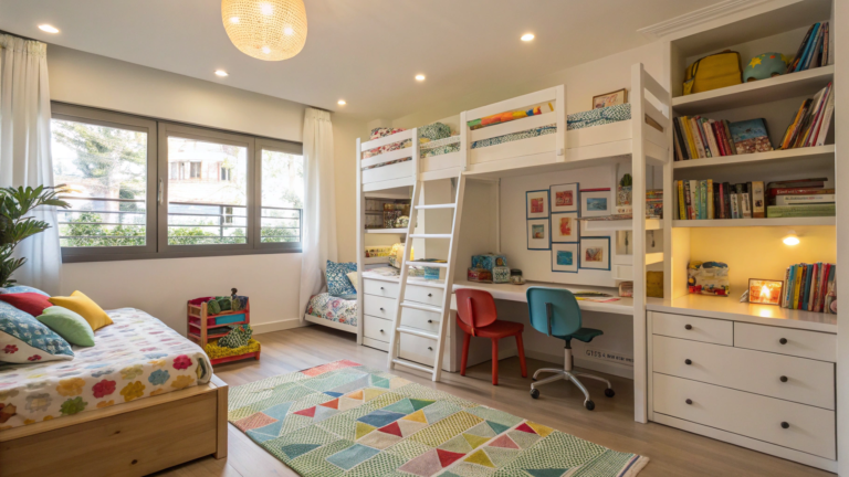 kids room layout ideas for 3 siblings in one room 19