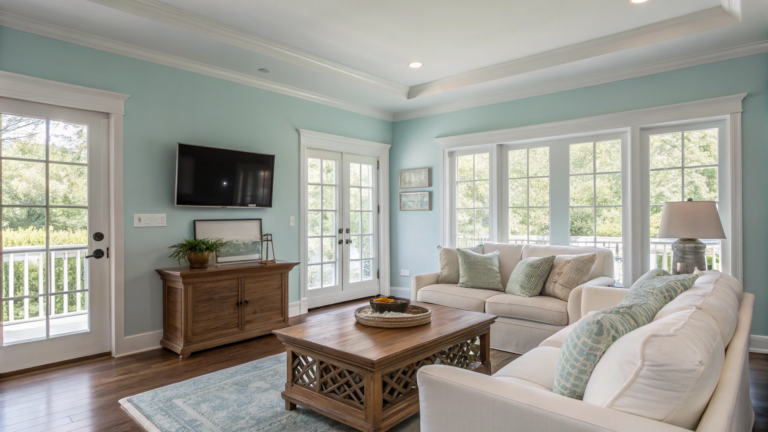 living room light blue paint