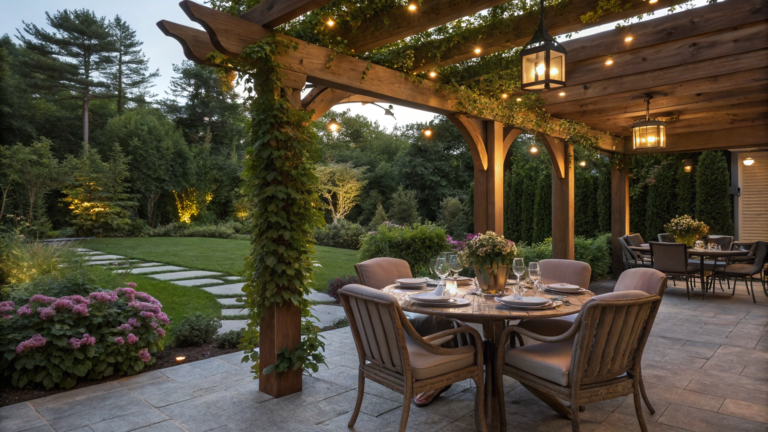 outdoor dining pergola ideas