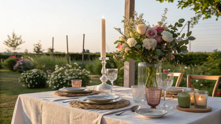 outdoor dining table decor ideas day light