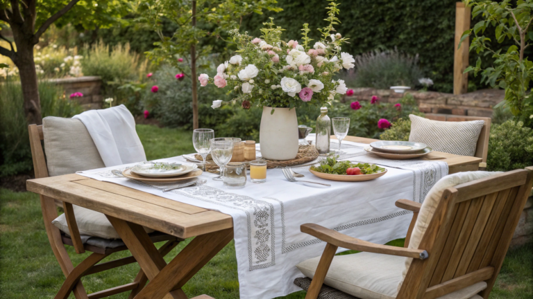 outdoor dining table setting ideas