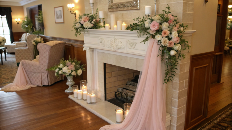 wedding fireplace mantel decor ideas for a romanti