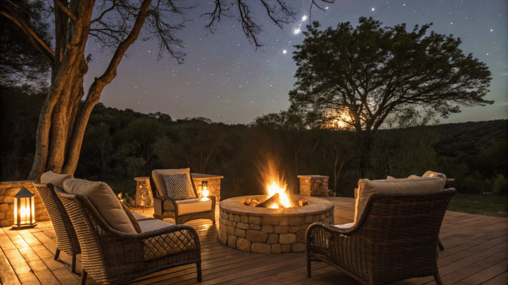17 cozy fire pit seating area ideas for nighttime