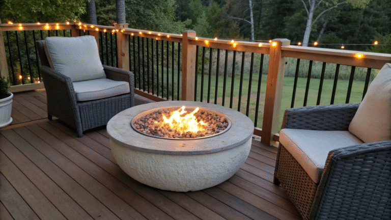 17 fire pit ideas for decks that are safe and sty