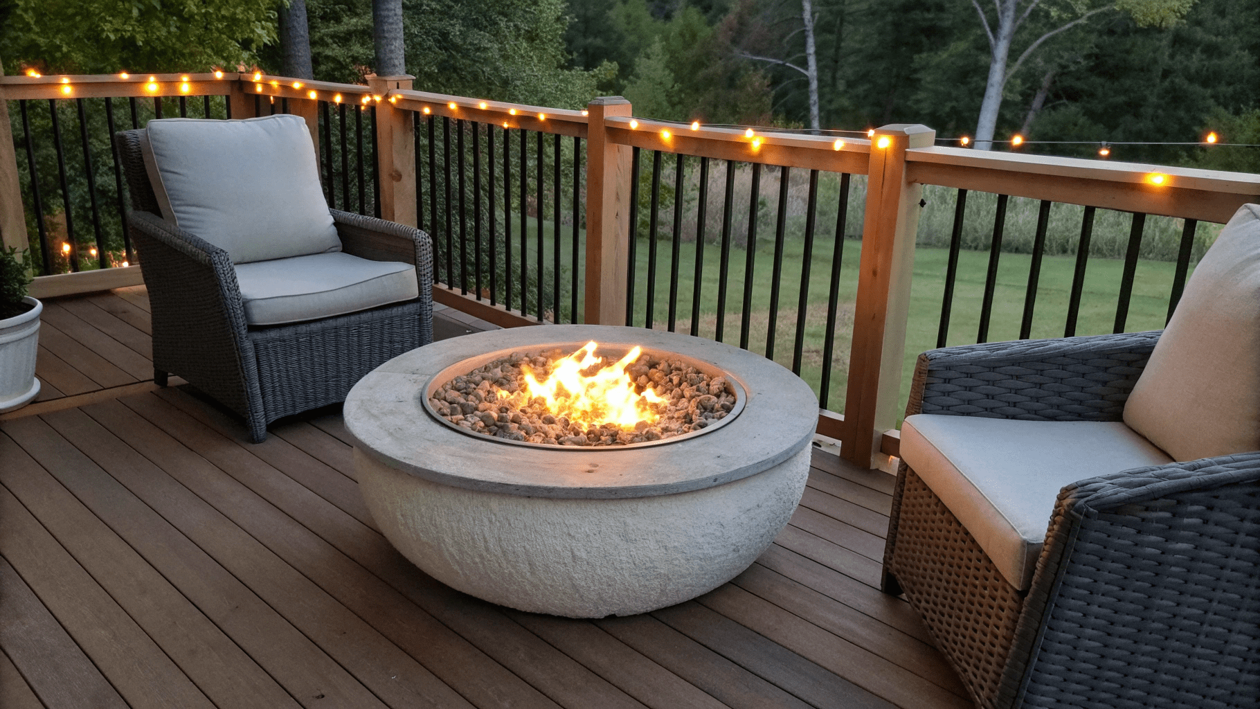 17+ Fire Pit Ideas for Decks That Are Safe and Stylish