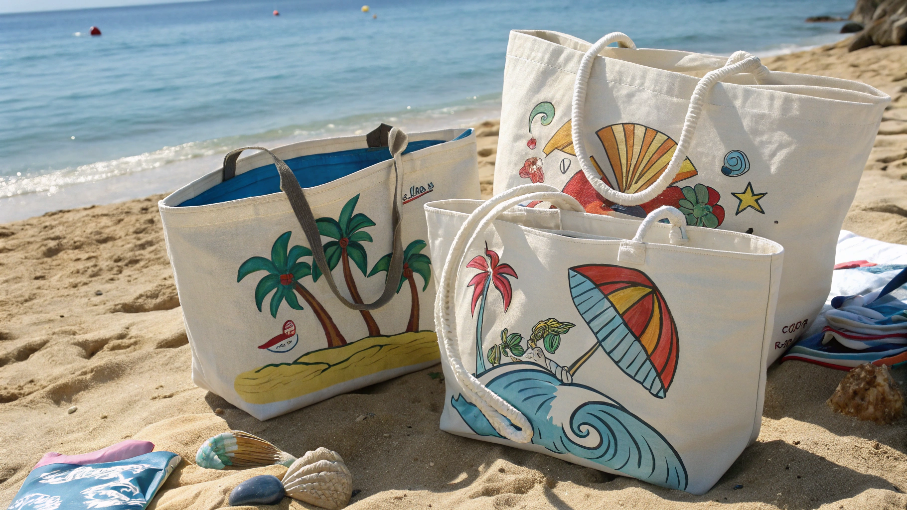 17+ Beach Style Painted Tote Bags
