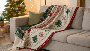 13+ Christmas Throw Blanket Ideas to Cozy Up Your Couch