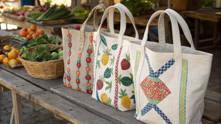 diy painted tote bags for market days 1