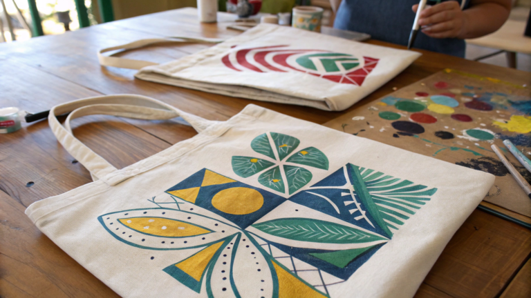 modern art ideas for tote painting