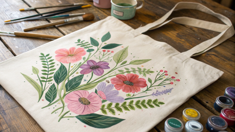 nature inspired tote painting ideas