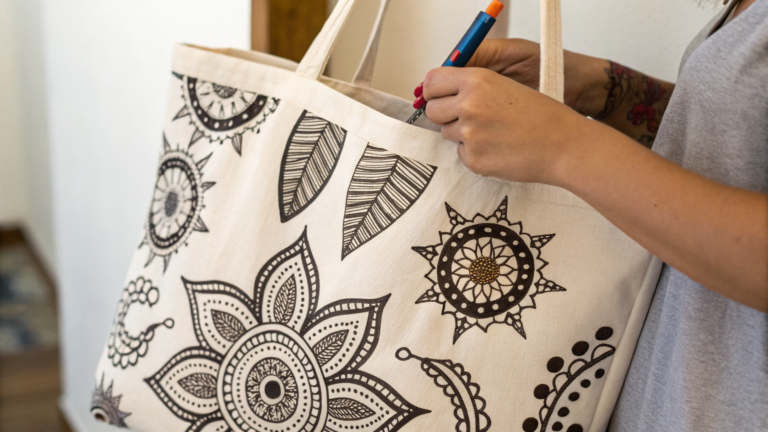 paint pen designs for quick tote makeovers
