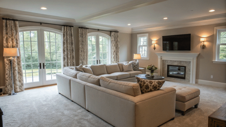 u shape sofa living room ideas