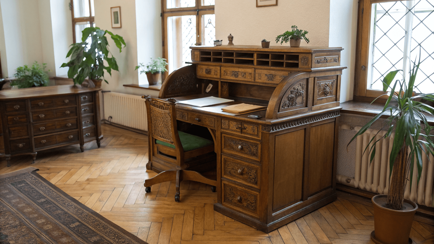 12+ Roll Top Desk Office Ideas That Blend Vintage and Function