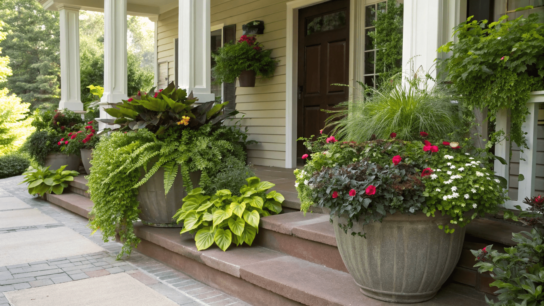 13+ Front Porch Planter Ideas to Add Greenery
