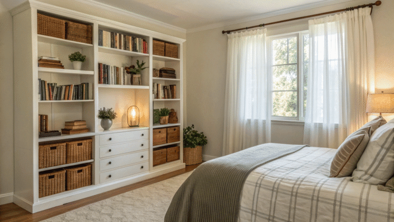 14 bedroom bookshelf ideas for function and charm
