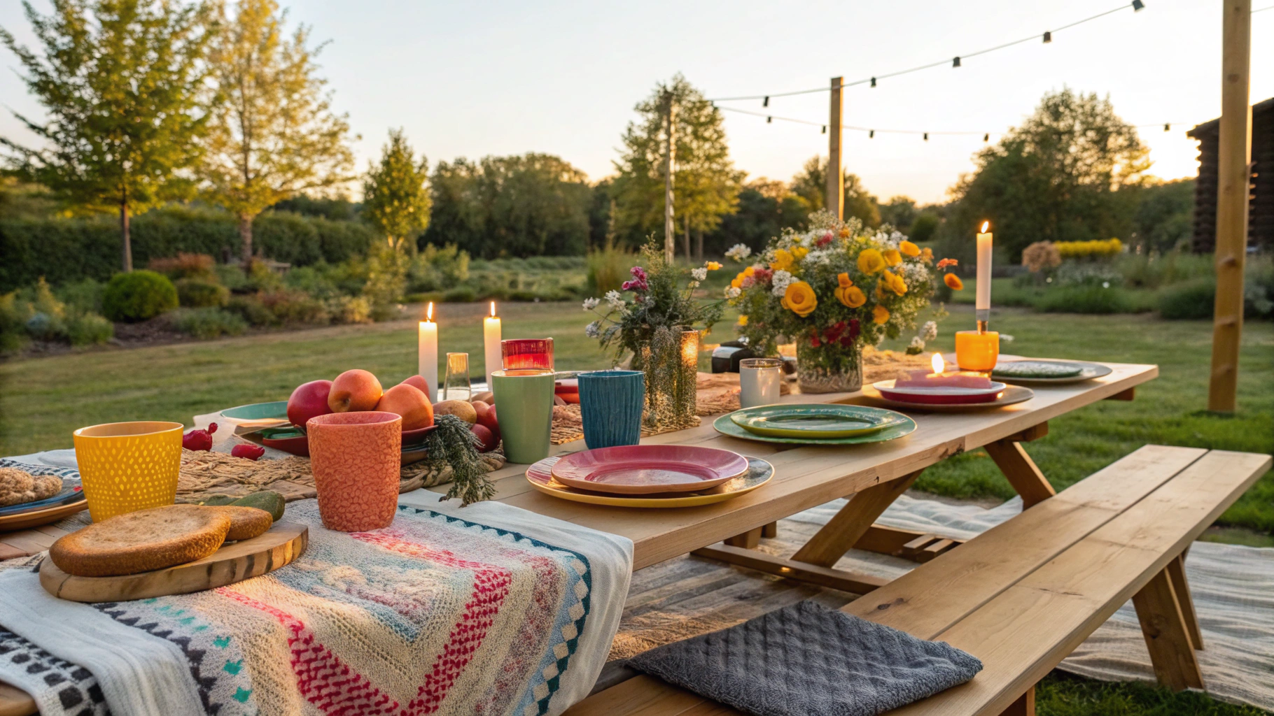 15+ Outdoor Dining Picnic Table Styling Ideas for Families