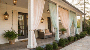 16+ Front Porch Curtain Ideas for Style and Shade
