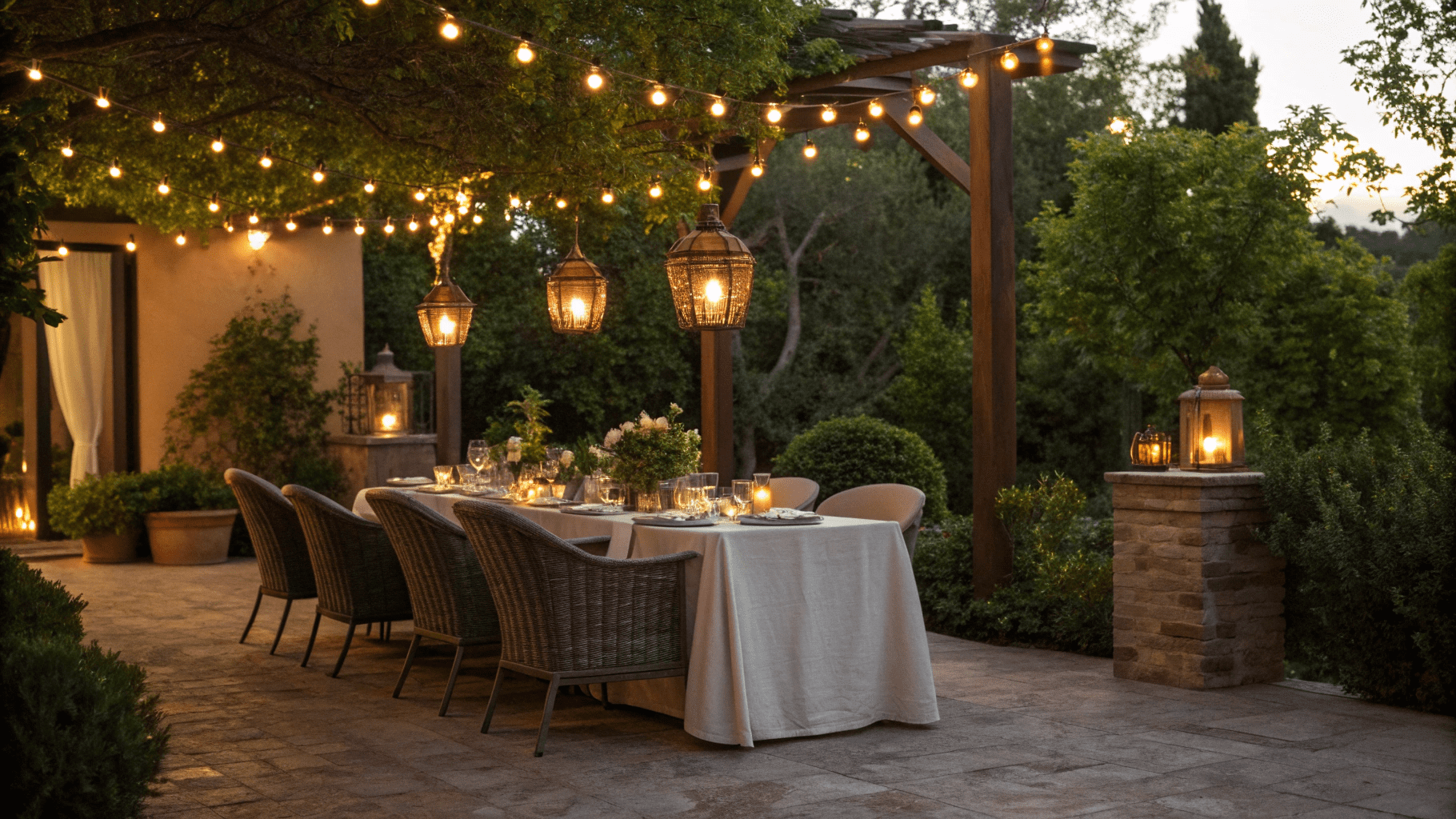 16+ Outdoor Dining Lighting Ideas to Set the Perfect Mood