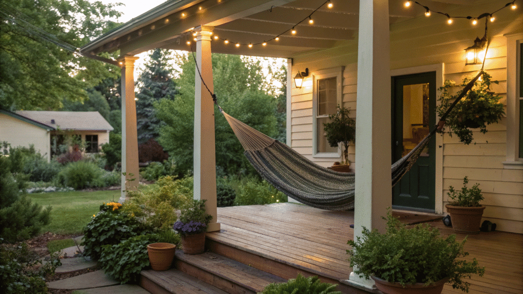 17 front porch hammock ideas for lazy days