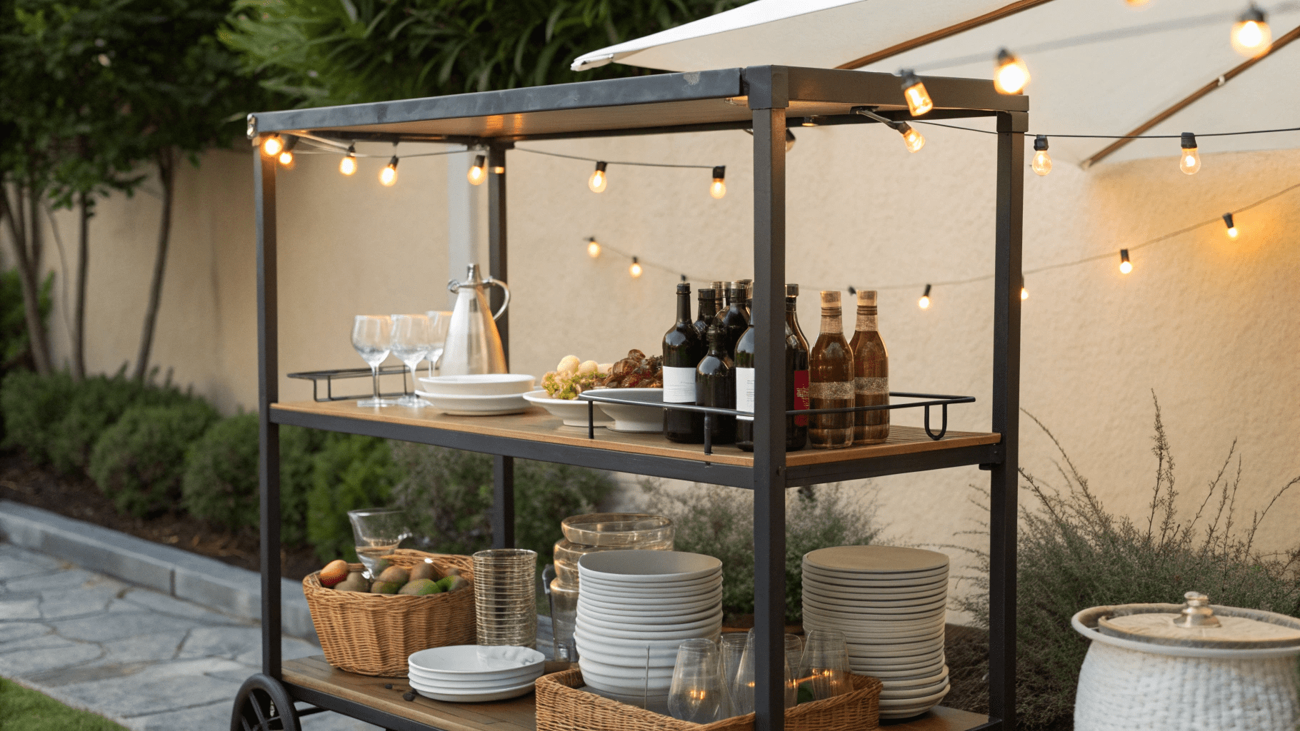 17+ Outdoor Dining Bar Cart Ideas for Easy Entertaining