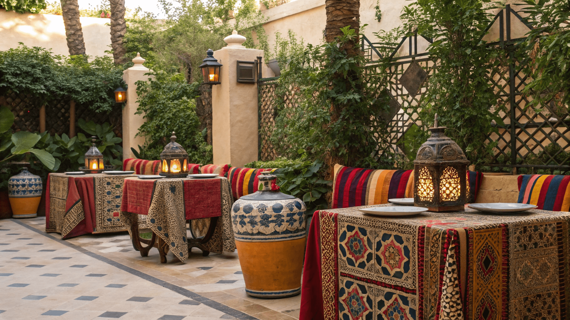 17+ Moroccan Style Outdoor Dining Ideas for Exotic Charm