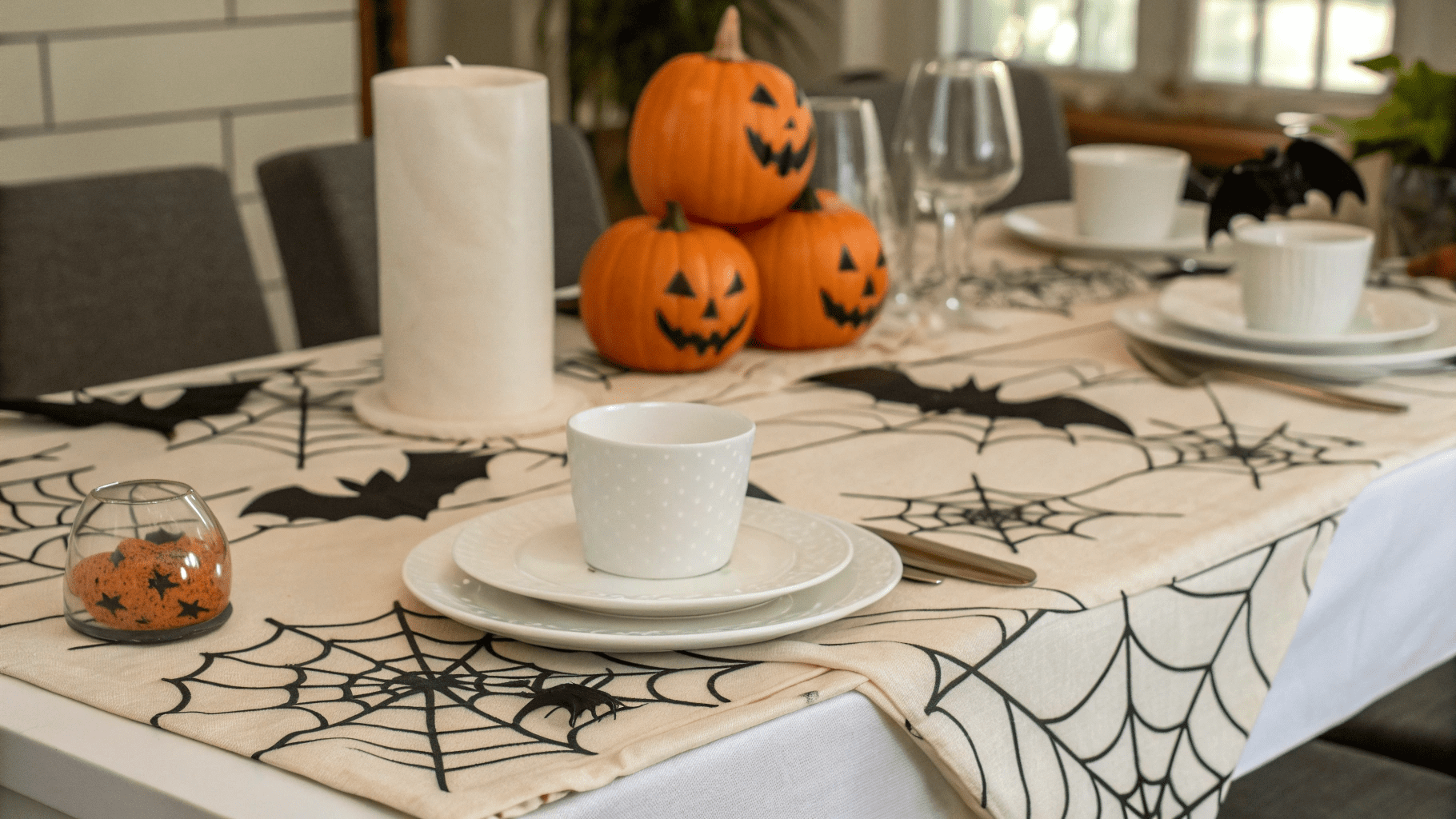 18+ Halloween Napkin and Tableware Ideas for a Themed Dinner