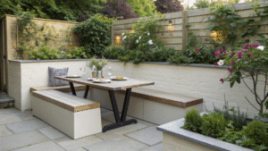 18+ Outdoor Dining Built-In Seating Ideas That Save Space