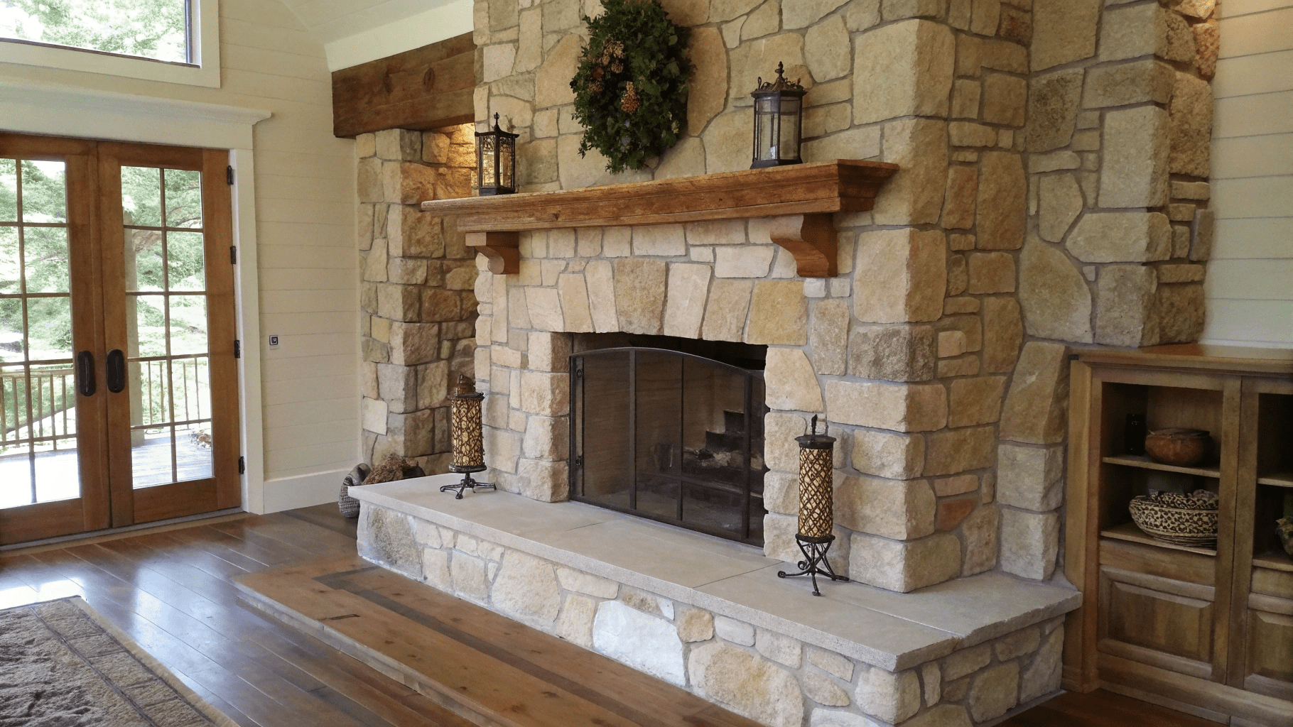 19+ Fireplace Mantel Ideas for Stone Fireplaces That Look Natural