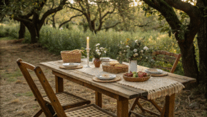 19+ Rustic Outdoor Picnic Dining Ideas to Try at Home