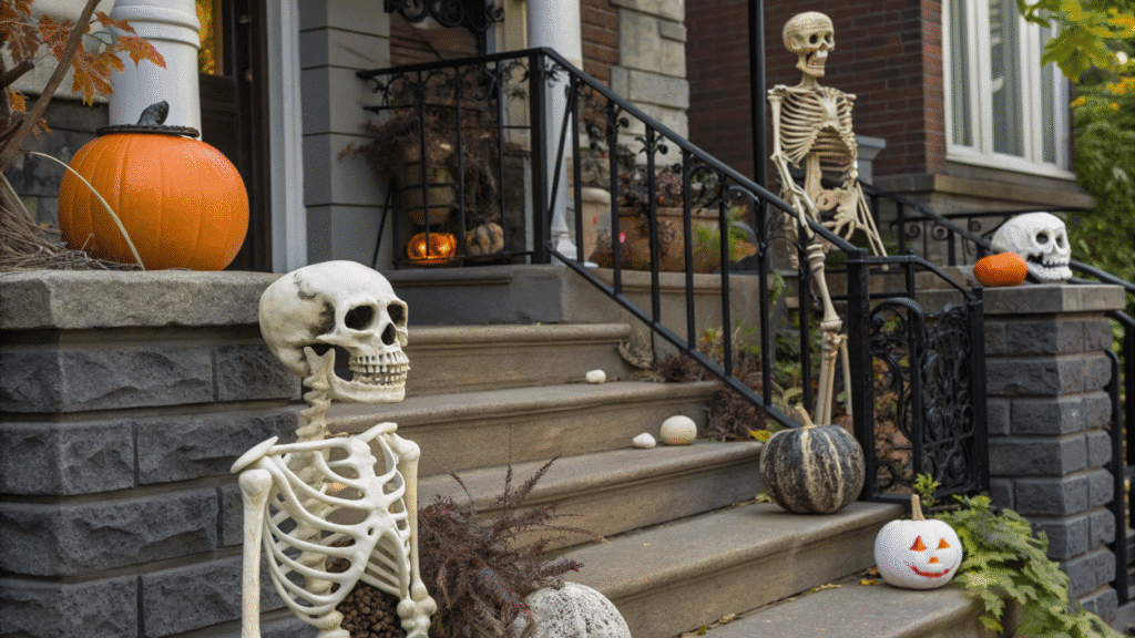 20 skeleton themed halloween decor ideas for the