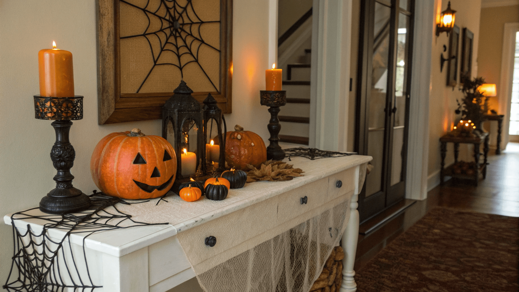 21+ Halloween Entry Table Decor Ideas to Welcome Guests