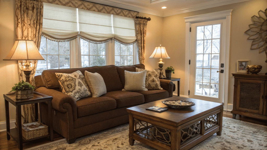 brown couch living room ideas