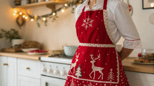 18+ Charming Christmas Apron Ideas for the Holidays