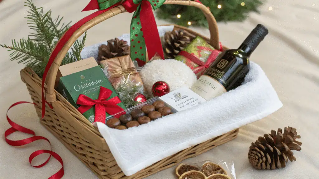 creative christmas eve basket