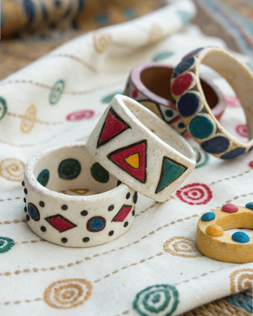 creative clay ring geometric shapes create rings