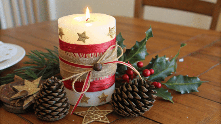 creative diy christmas candle