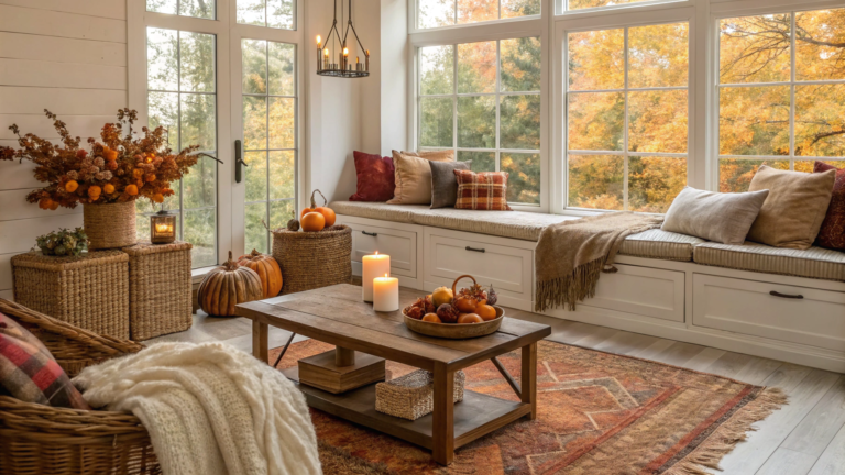 fall decor ideas for multi functional spaces
