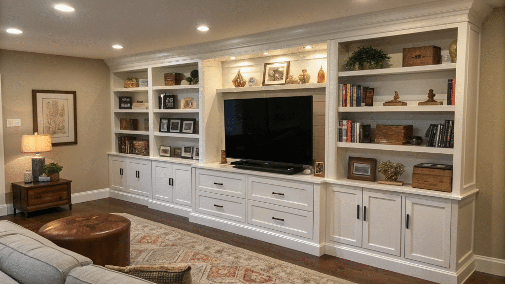 living room built in ideas with tv