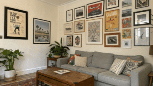 19+ Living Room Gallery Wall Ideas for Personality