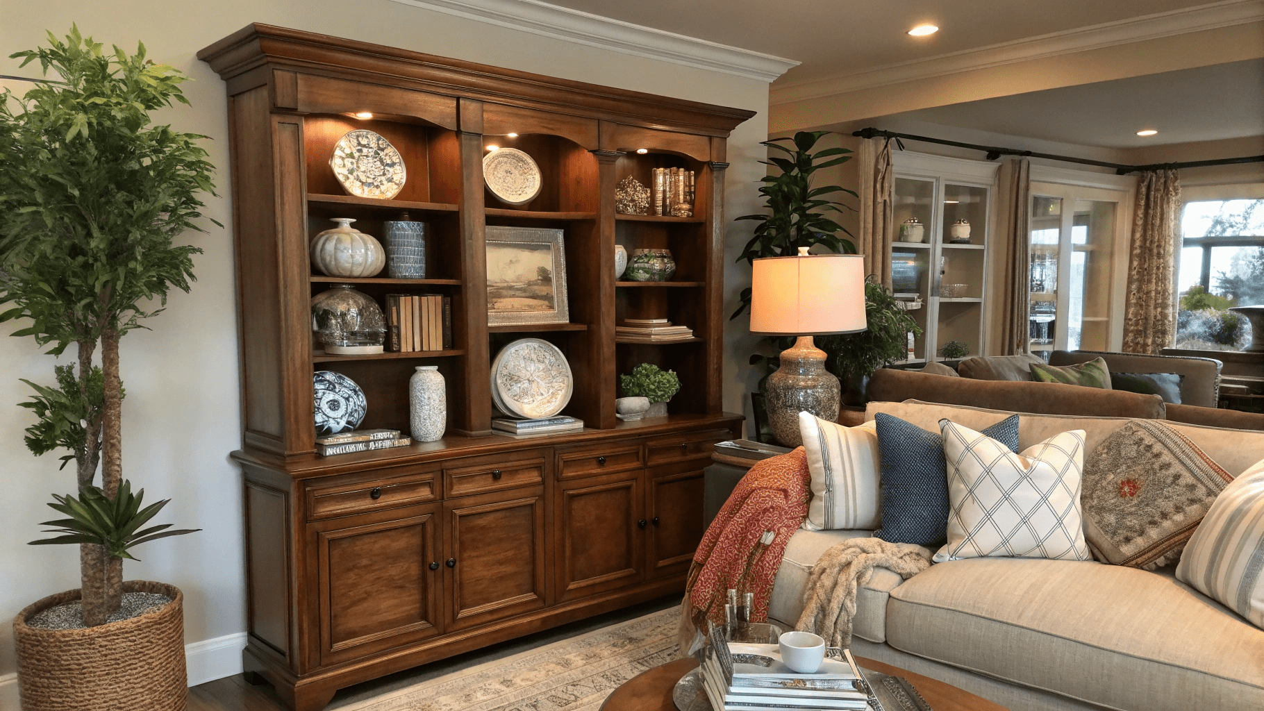 15+ Living Room Hutch Decor Ideas to Showcase Your Style