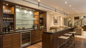 17+ Modern Home Bar Designs That Feel Elevated Yet Cozy